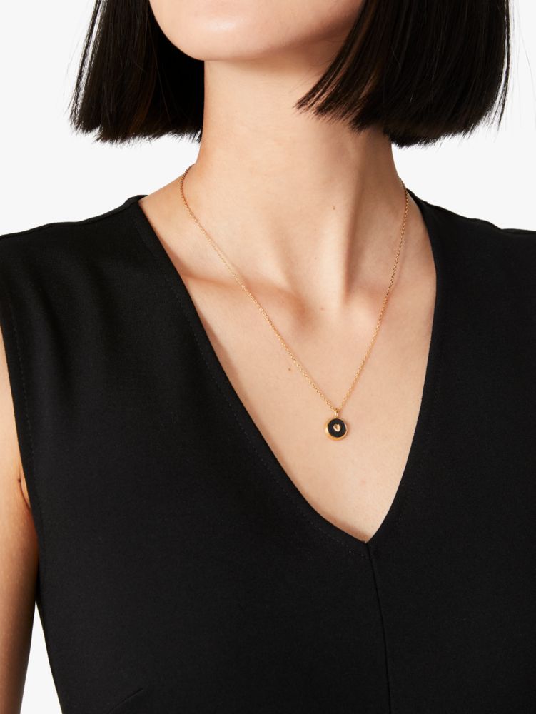 Women's black heartful mini pendant | Kate Spade New York UK
