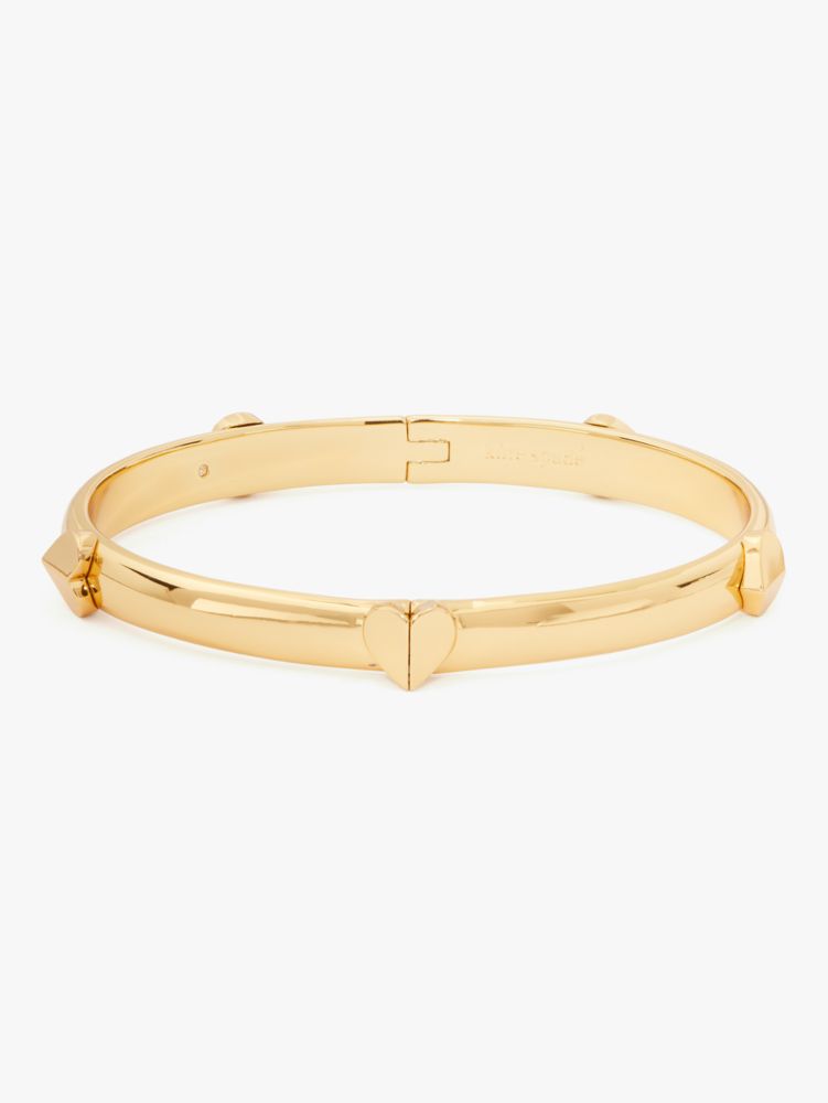 Kate Spade Heartful Hinged Bangle In Gold
