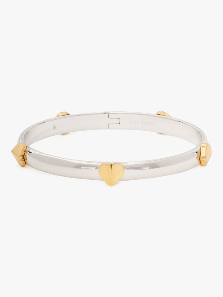 heartful hinged bangle, GOLD/SILVER, Product