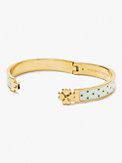heritage spade flower hinged bangle, , s7productThumbnail