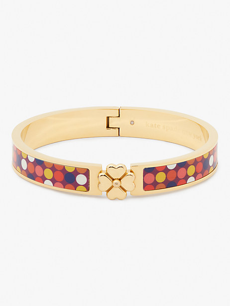 Kate Spade Heritage Spade Flower Hinged Bangle In Dot Party
