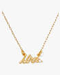 Say Yes Mrs Necklace, Clear/Gold, Product