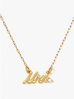 Kate Spade Say Yes Mrs Necklace. 1