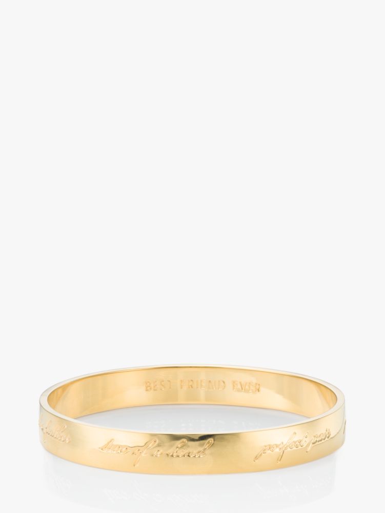 Idiom Bangles Bridesmaid Bangle - Engraved, Gold, ProductTile