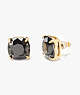 Kate Spade Small Square Studs, Jet, ProductTile