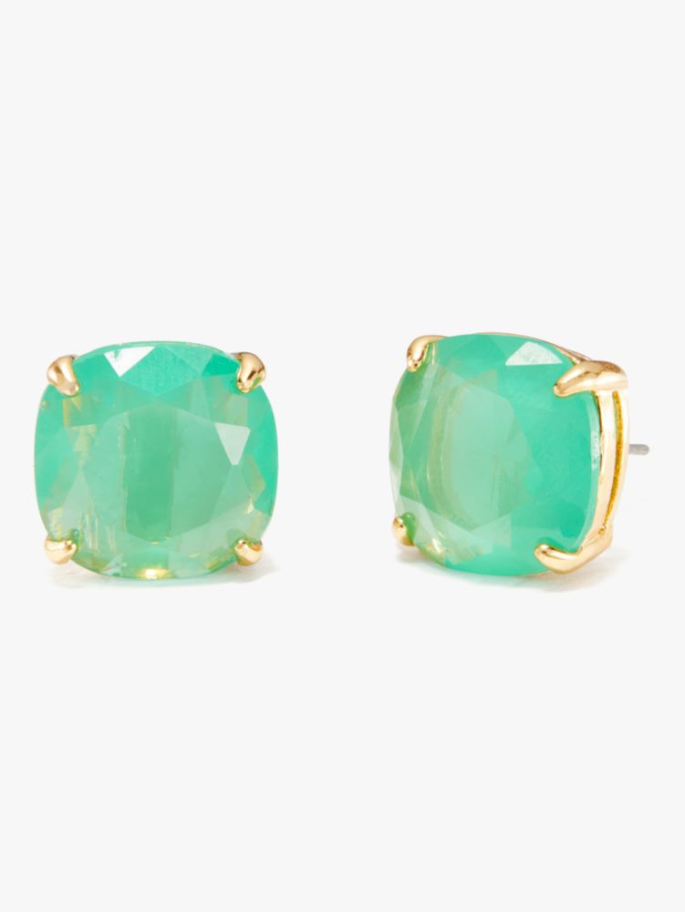Small Square Studs, Beryl Green, Product