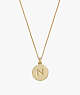 Initial Pendant, Gold, ProductTile