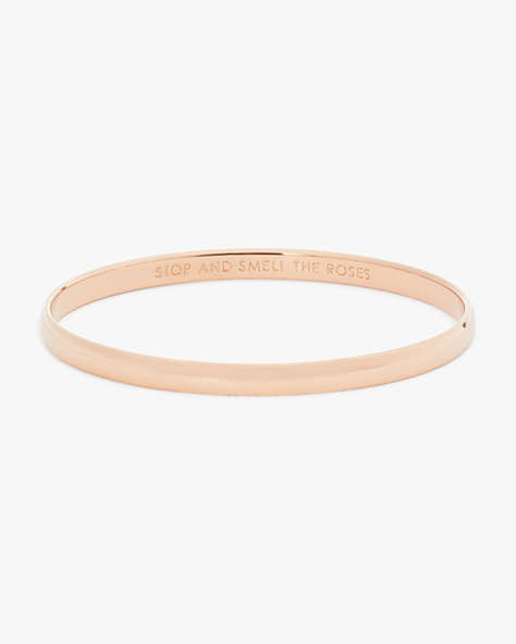 Kate Spade,stop and smell the roses idiom bangle,bracelets,Rose Gold