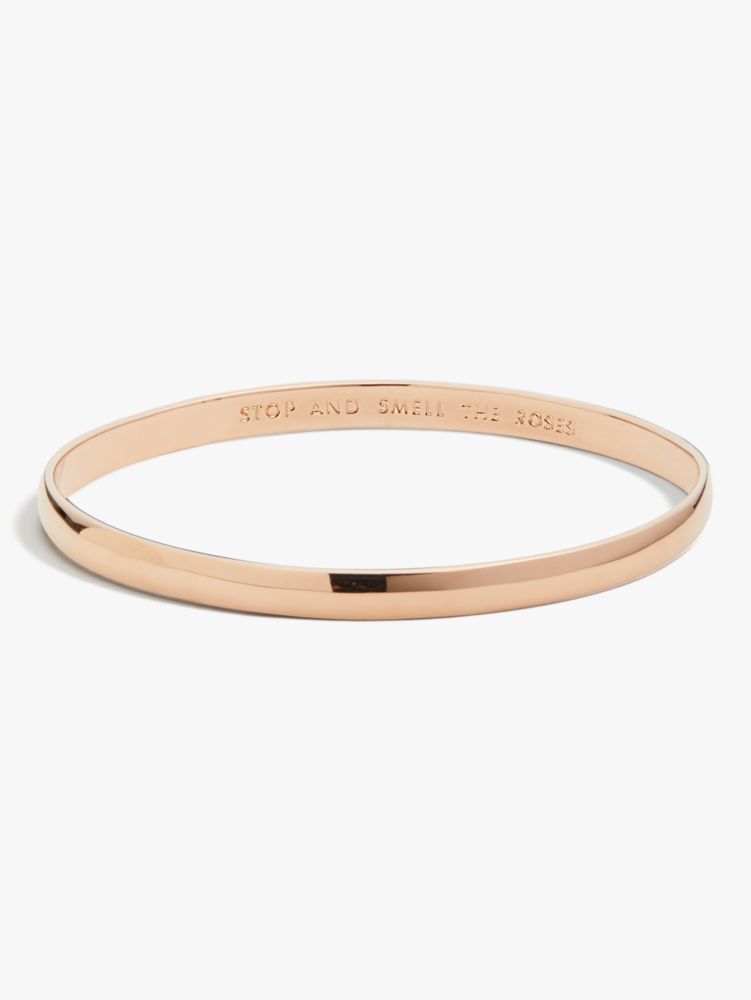 Stop And Smell The Roses Idiom Bangle, Rose Gold, Product