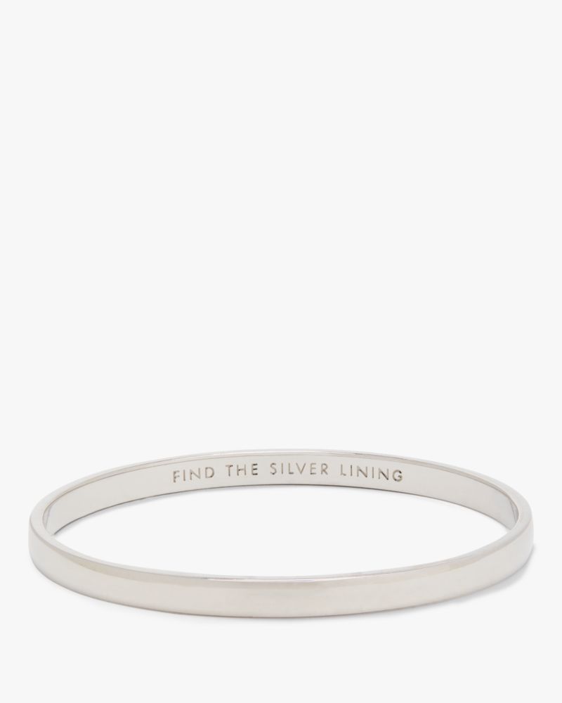 Kate Spade Set in Stone Hinged Bangle - Clear/Silver