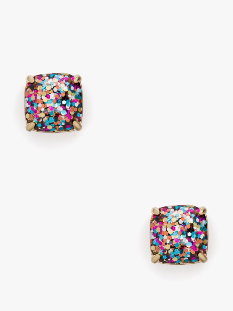 Women's multi glitter small square studs | Kate Spade New York UK