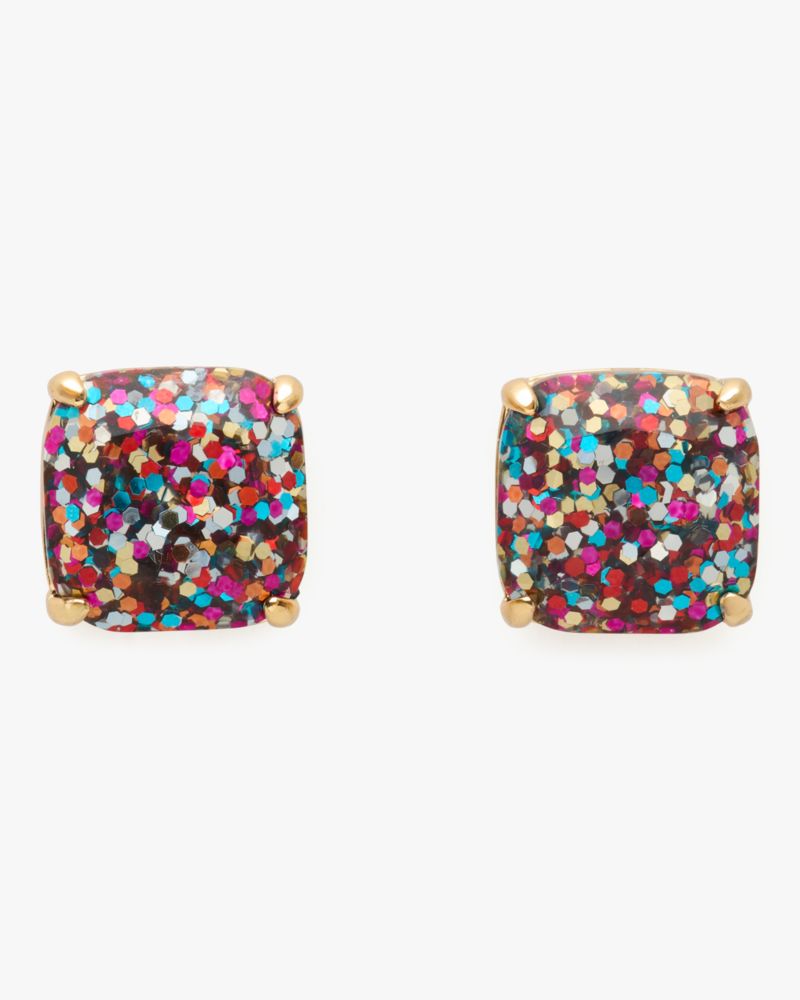 Women's multi glitter small square studs | Kate Spade New York UK