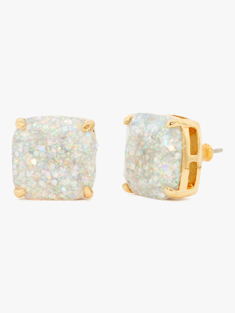 Women's opal glitter small square studs | Kate Spade New York UK