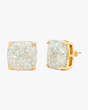 Kate Spade Small Square Studs, Opal Glitter, Product
