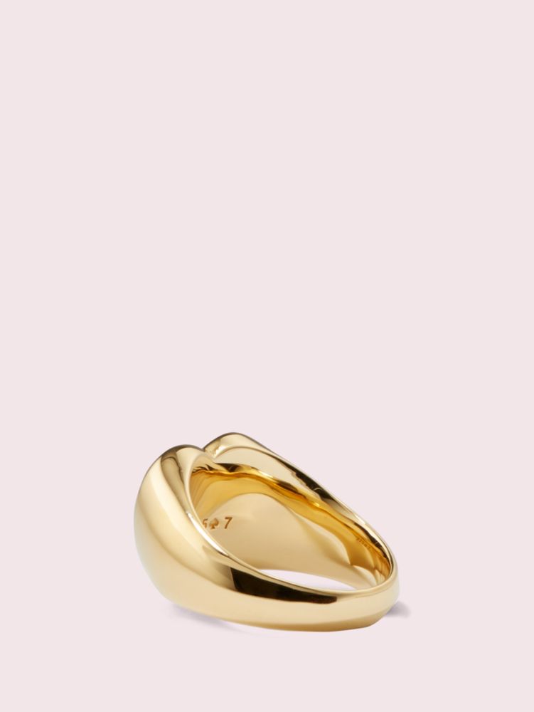 Demi Fine Heart Signet Ring, Gold, Product