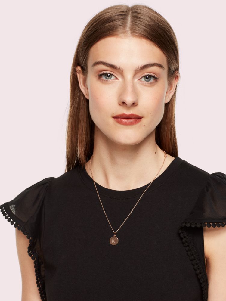 Top 40+ imagen kate spade a initial necklace