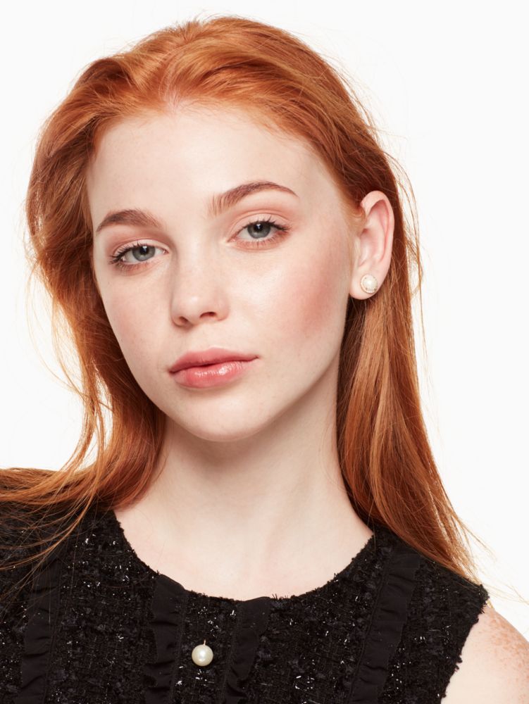 kate spade pave halo studs