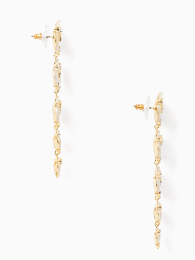kate spade disco pansy drop earrings