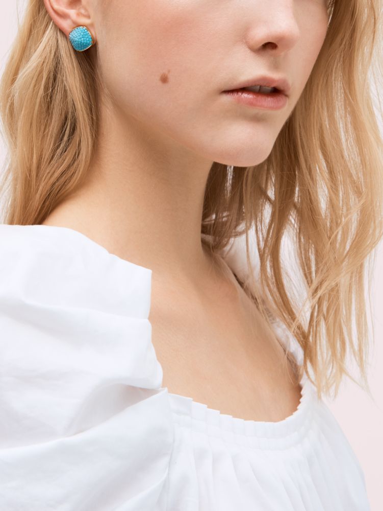 Kate Spade Earrings Clay Pave Small Square Studs | Kate Spade UK
