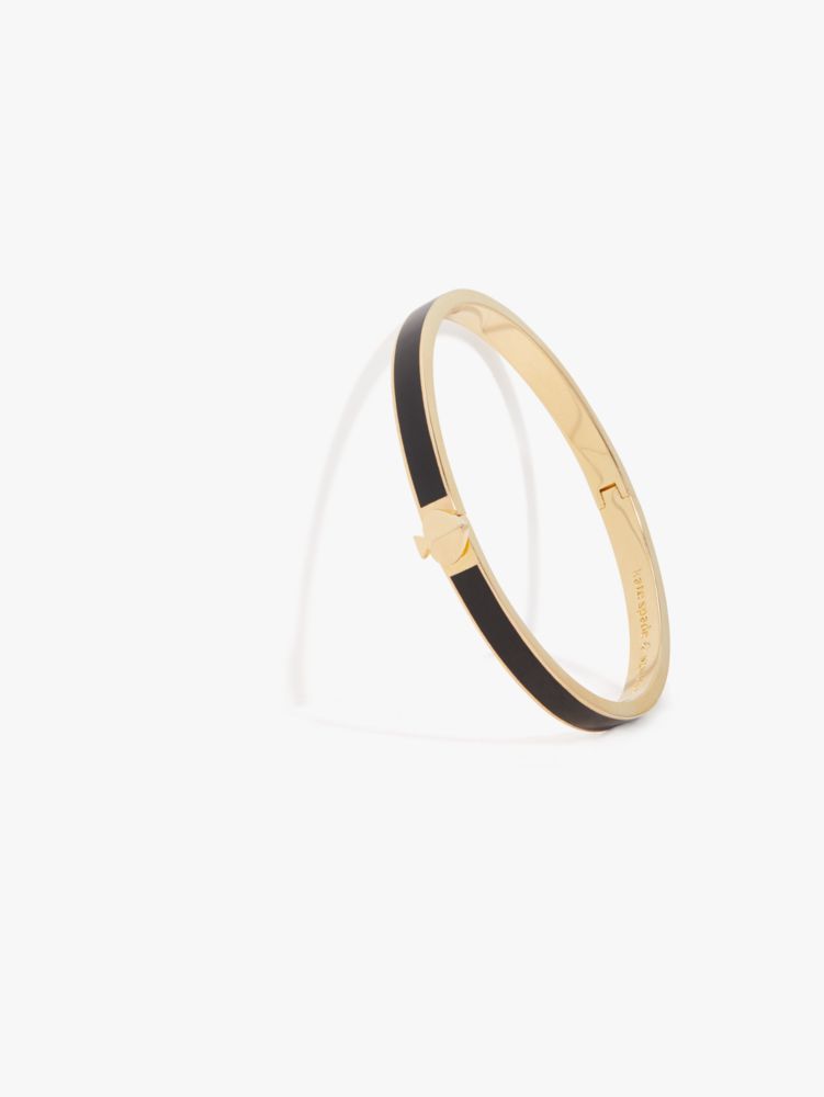 Women's black heritage spade thin enamel bangle | Kate Spade New York NL