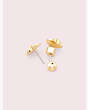 Heritage Spade Small Heart Studs, White, Product