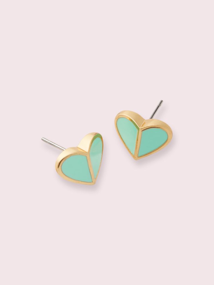 heritage spade small heart studs