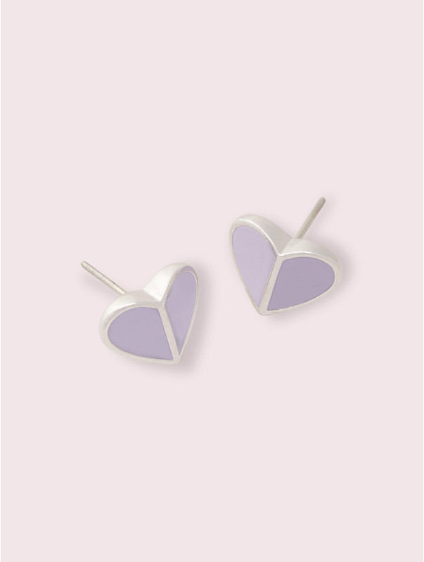 heritage spade small heart studs, , rr_large