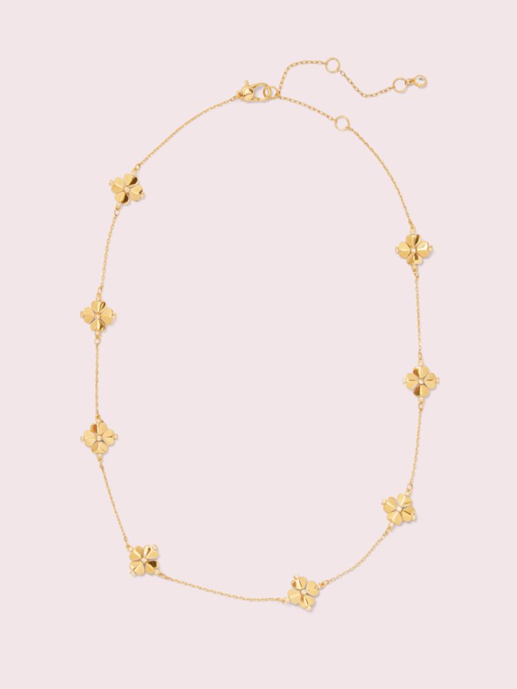 Women's clear/gold legacy logo spade flower necklace | Kate Spade New York  NL