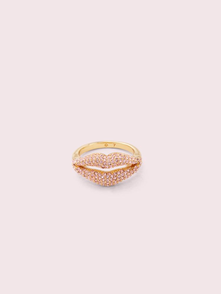 Lips Pave Statement Ring, Pink Starburst, ProductTile