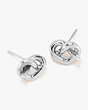 Loves Me Knot Studs, Silver, Product