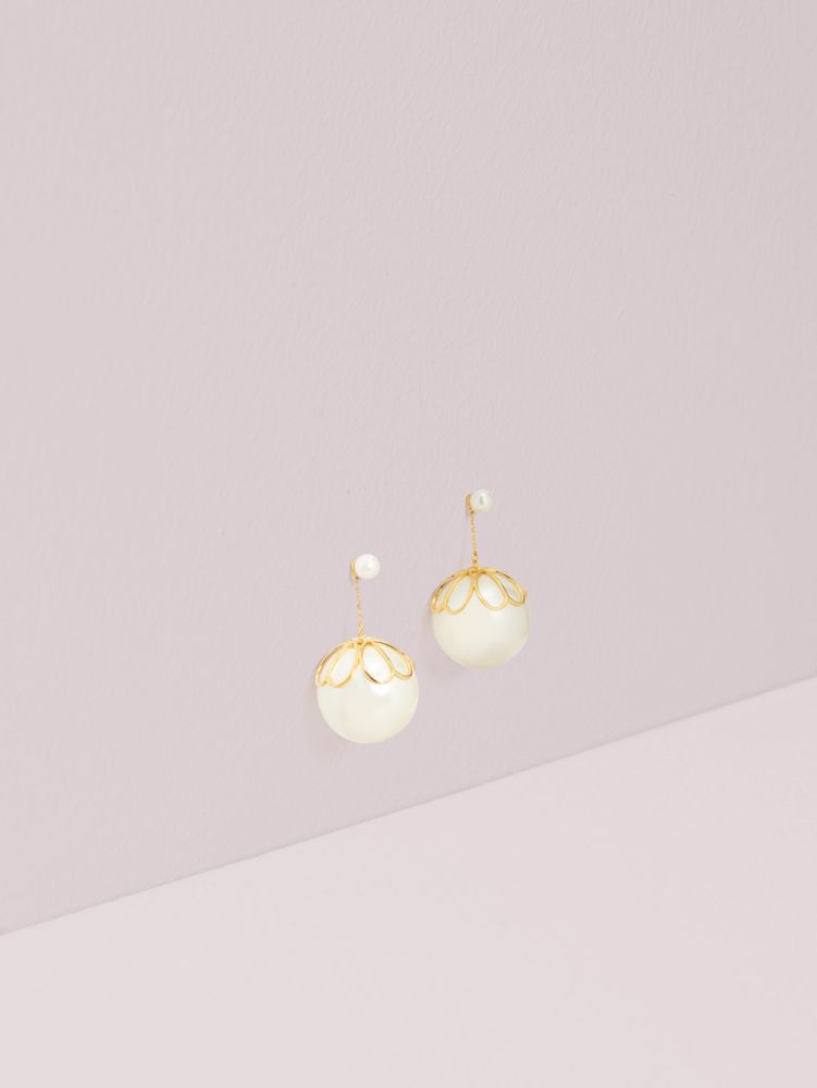 Pearlette Drop Earrings, Parchment, ProductTile