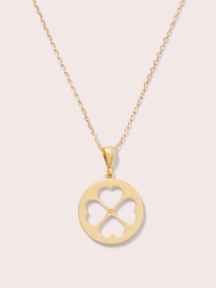 Symbols Spade Floral Mini Pendant, Gold, ProductTile