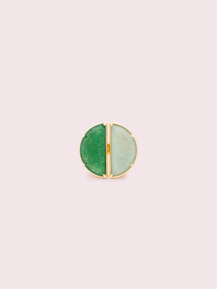 Half Moon Split Scallop Statement Ring, Mint Frosting, ProductTile