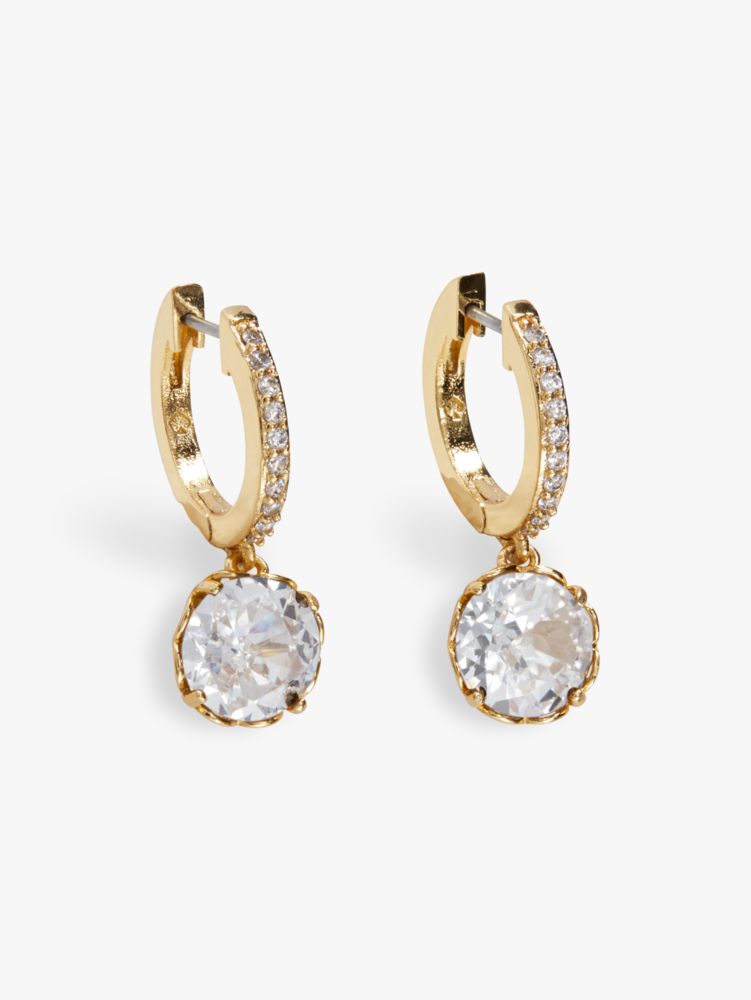 That Sparkle Pavé Mini Hoops, Clear/Gold, Product