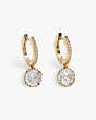 That Sparkle Pavé Mini Hoops, Clear/Gold, Product