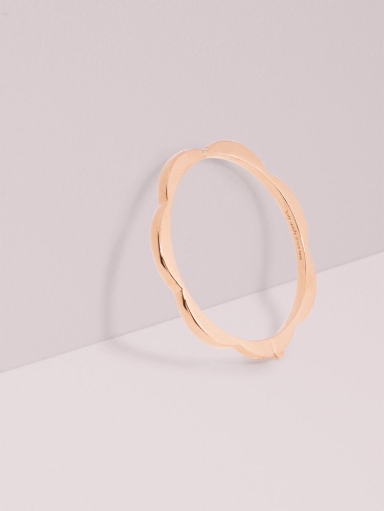 Sliced Scallops Hinge Bangle, Rose Gold, ProductTile