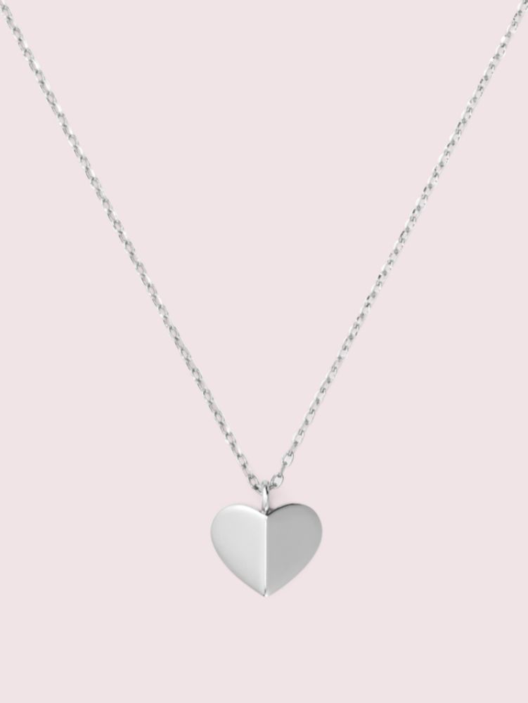Women's silver heritage spade heart mini pendant | Kate Spade New York UK