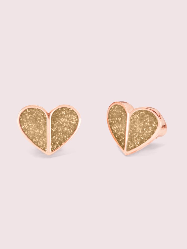 heritage spade small heart studs