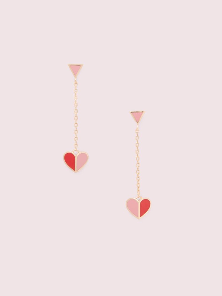 Heritage Spade Enamel Heart Drop Earrings Kate Spade New York