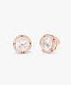 That Sparkle Pavé Round Large Studs, Clear/Rose Gold, ProductTile