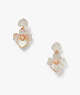 Precious Pansy Drop Earrings, Cream Multi/Rose Gold, ProductTile