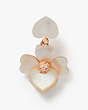 Precious Pansy Drop Earrings, Cream Multi/Rose Gold, Product