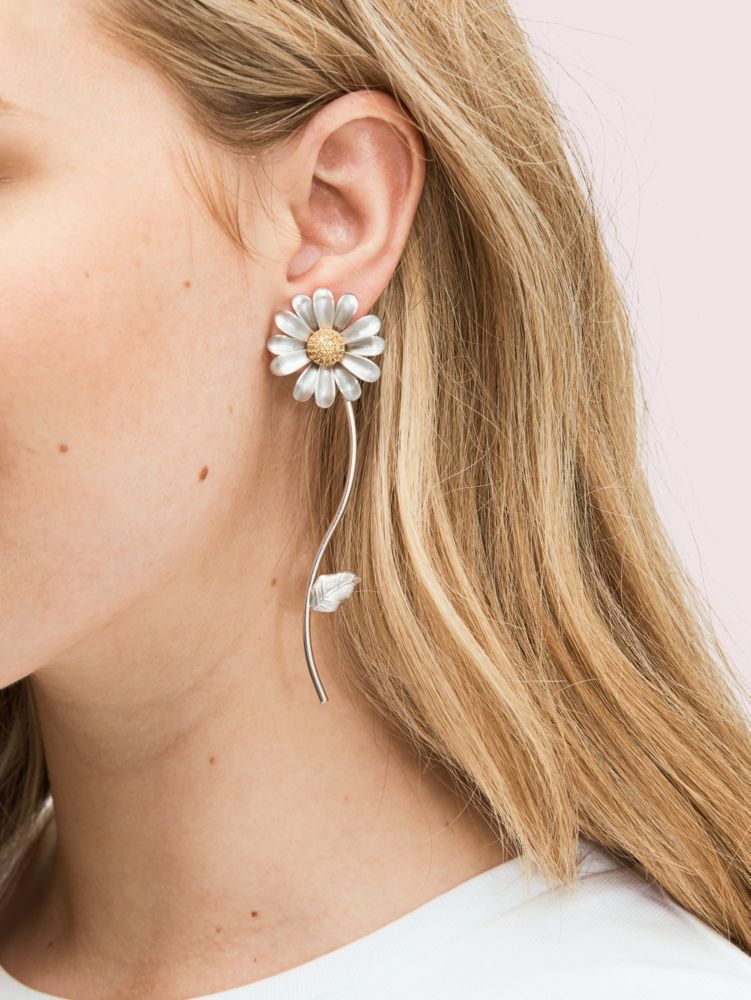 Into The Bloom Statement Earrings, SILVER MULTI, Product