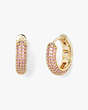 Brilliant Statements Pavé Mini Hoops, Pink, Product
