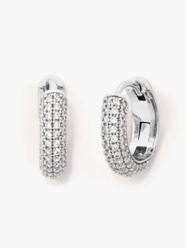 brilliant statements pavé mini hoops | Kate Spade New York