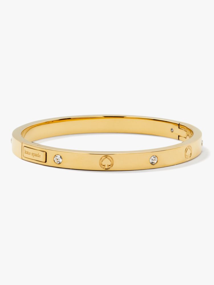 Infinite Spade Engraved Spade Bangle, Gold, ProductTile