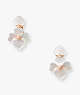 Precious Pansy Clip-on Drop Earrings, Cream Multi/Rose Gold, ProductTile