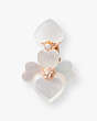 Precious Pansy Clip-on Drop Earrings, Cream Multi/Rose Gold, Product