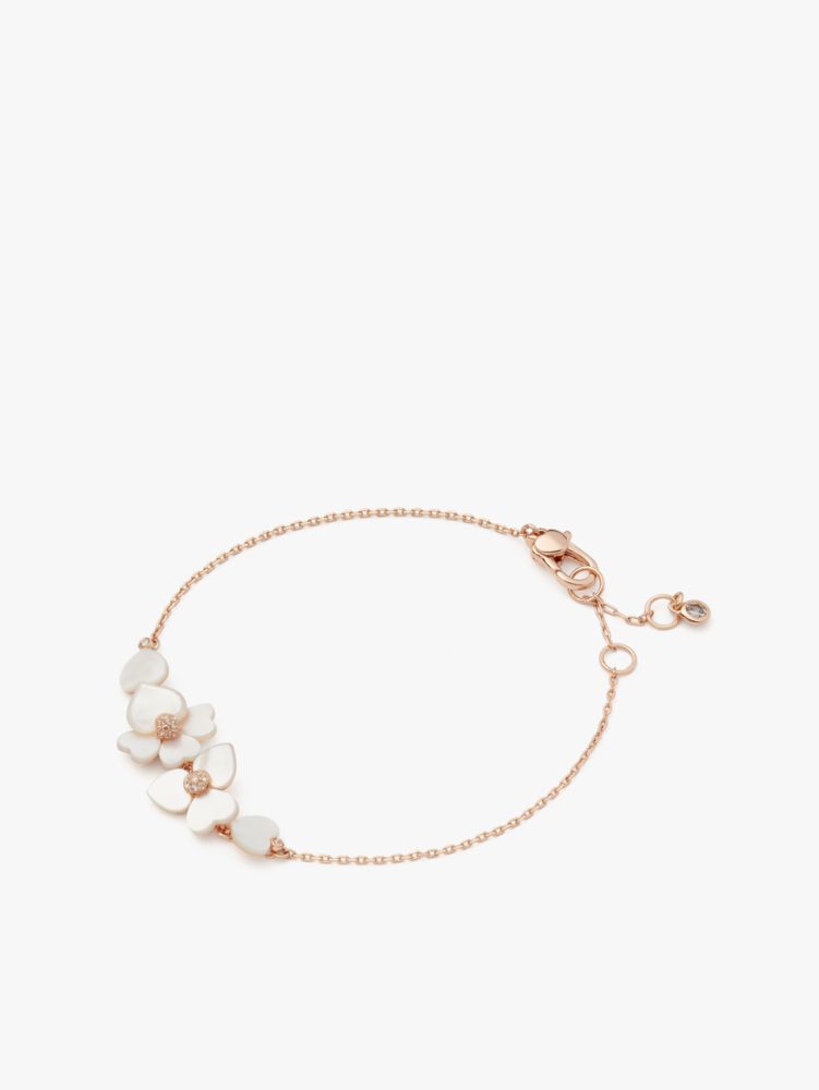 Precious Pansy Bracelet, CREAM MULTI/ROSE GOLD, ProductTile