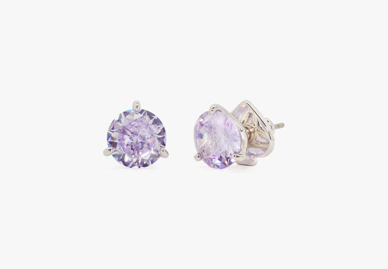 Brilliant Statements Mini Tri-prong Studs, Light Amethyst, Product image number 0